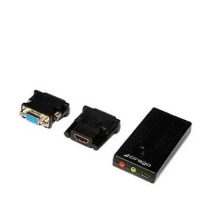 CIRAGO INTERNATIONAL Adapter- USB to HDMI-DVI-VGA- BlacK UDA1100